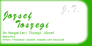 jozsef toszegi business card